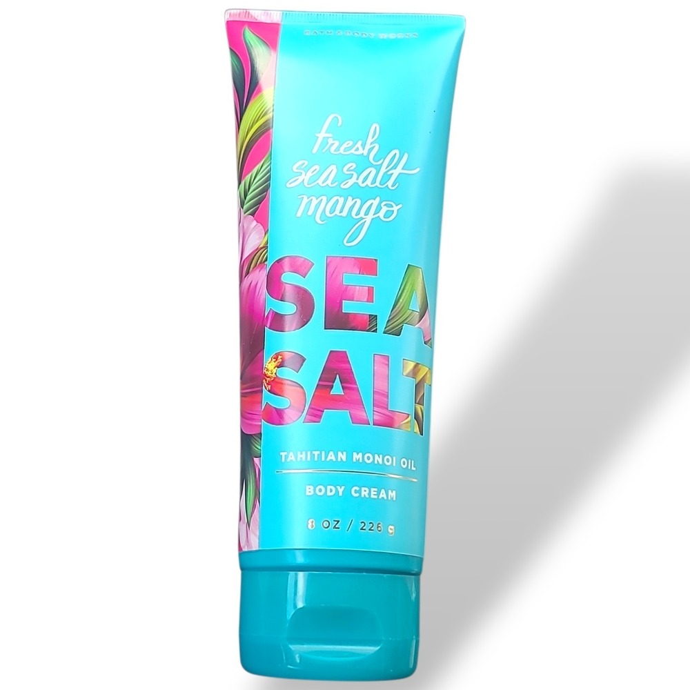 Bath & Body Works Fresh Sea Salt Mango Tahitian Momoi Oil Body Cream Lotion 8 oz